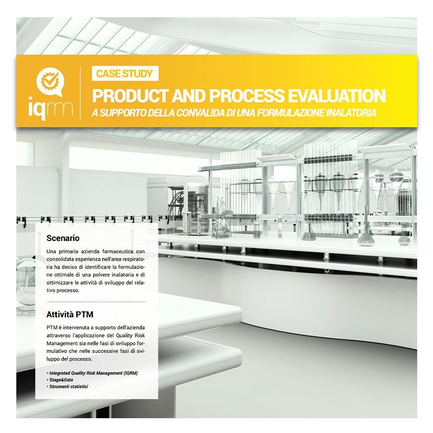 Product and Process Evaluation a supporto della convalida di una formulazione inalatoria